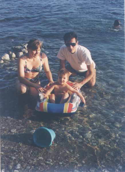 Nada in boat, Mother and Father at SEKE beach